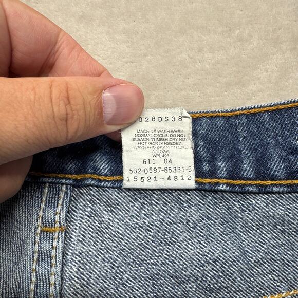VTG Levi's 512 Women's 12R Short Slim Fit Tapered Leg High Rise Denim 90s USA - Picture 7 of 14